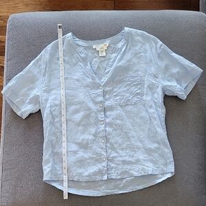 C&C California Sky Blue Linen Shirt
